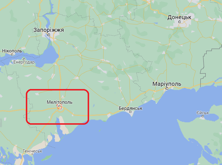 Російські війська з технікою виходять з Мелітополя