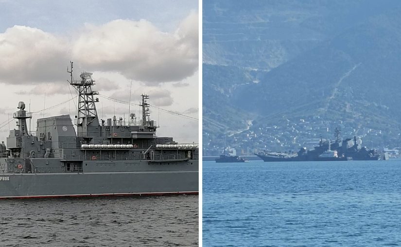 У Чорному морі почав тонути десантний корабель росіян: відео ➤ Prozoro.net.ua