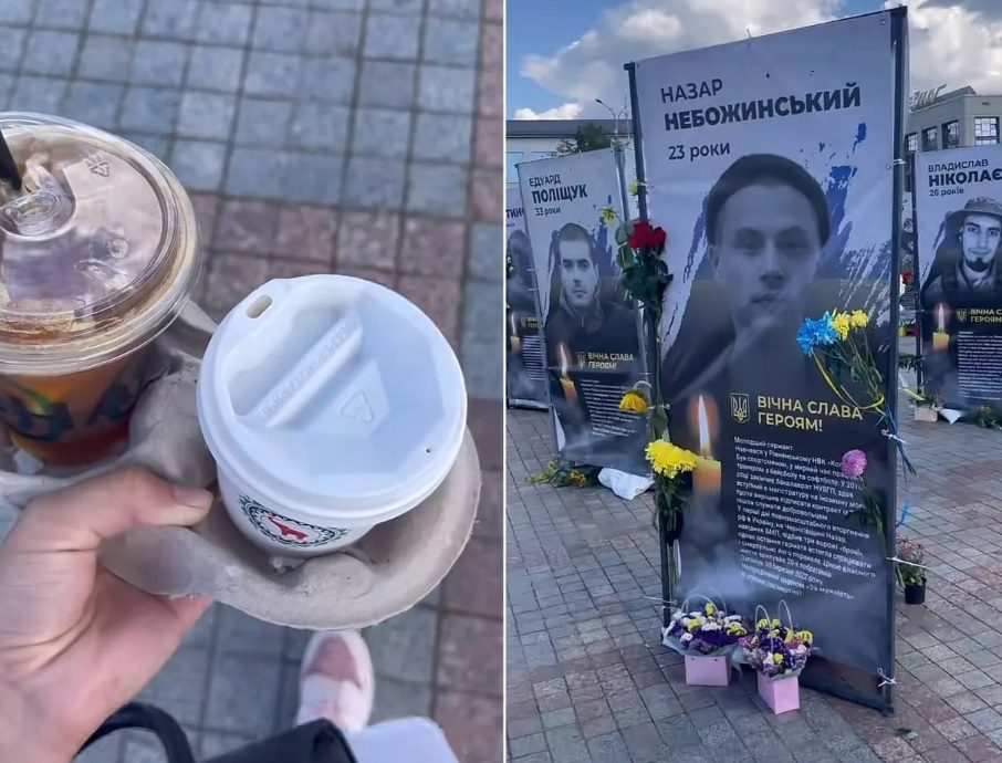 Українка носить каву загиблому на війні коханому: відео ➤ Prozoro.net.ua