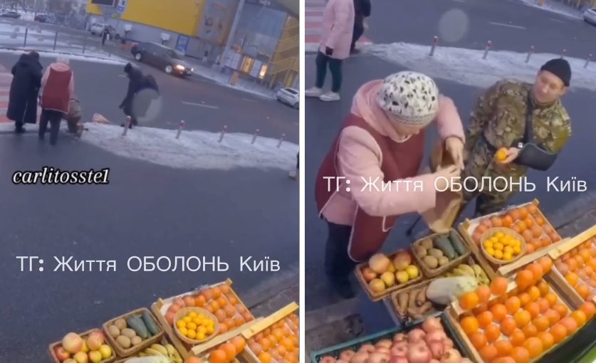 В Киеве продавщица поразила отношением к военному: видео