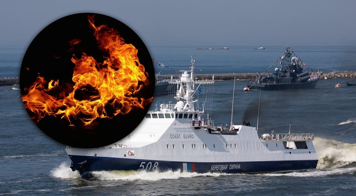 В Азовському морі горіло судно окупантів: є загиблі