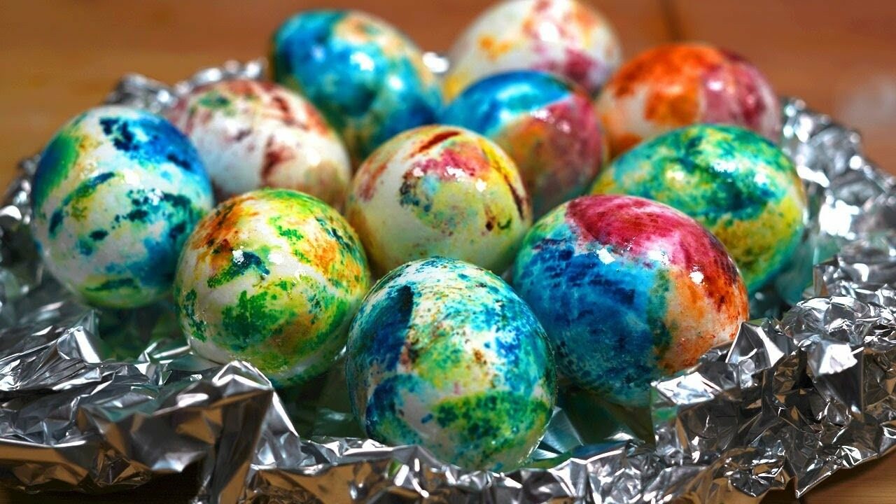 Метод фольги: самый быстрый способ покрасить яйца ➤ Prozoro.net.ua