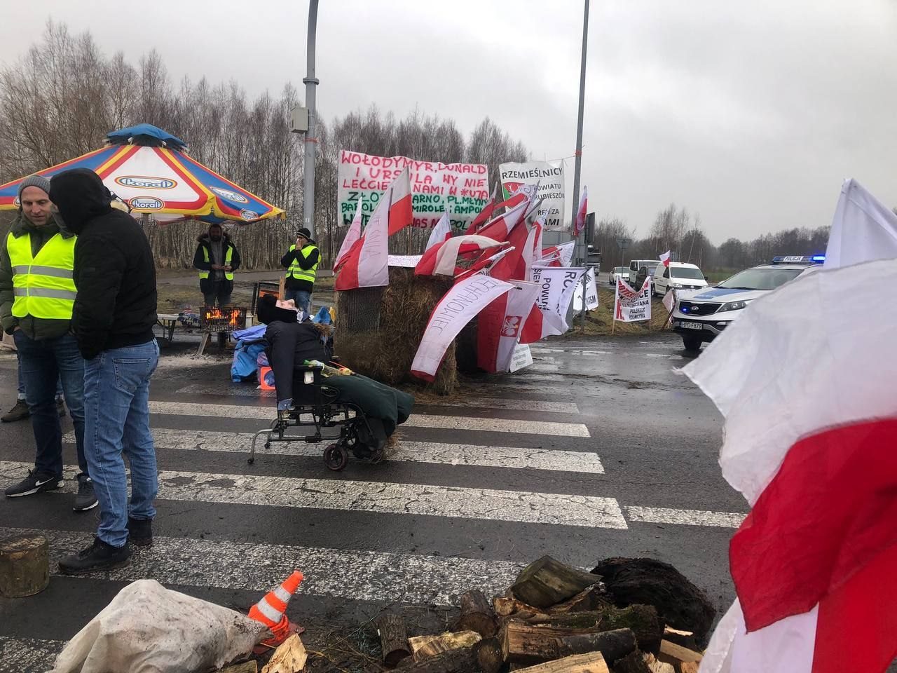 Польские фермеры блокируют пункты пропуска на границе с Германией