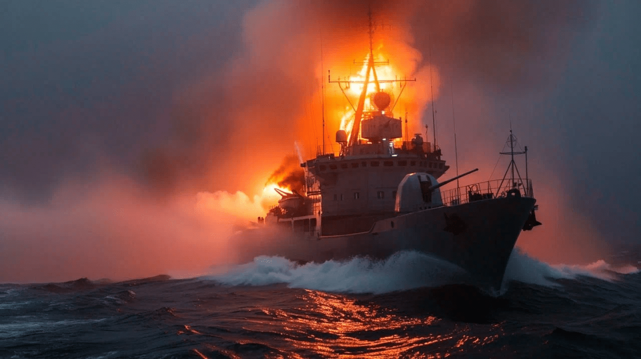 Перехоплено розмову перед знищенням корабля РФ “Сергій Котов”