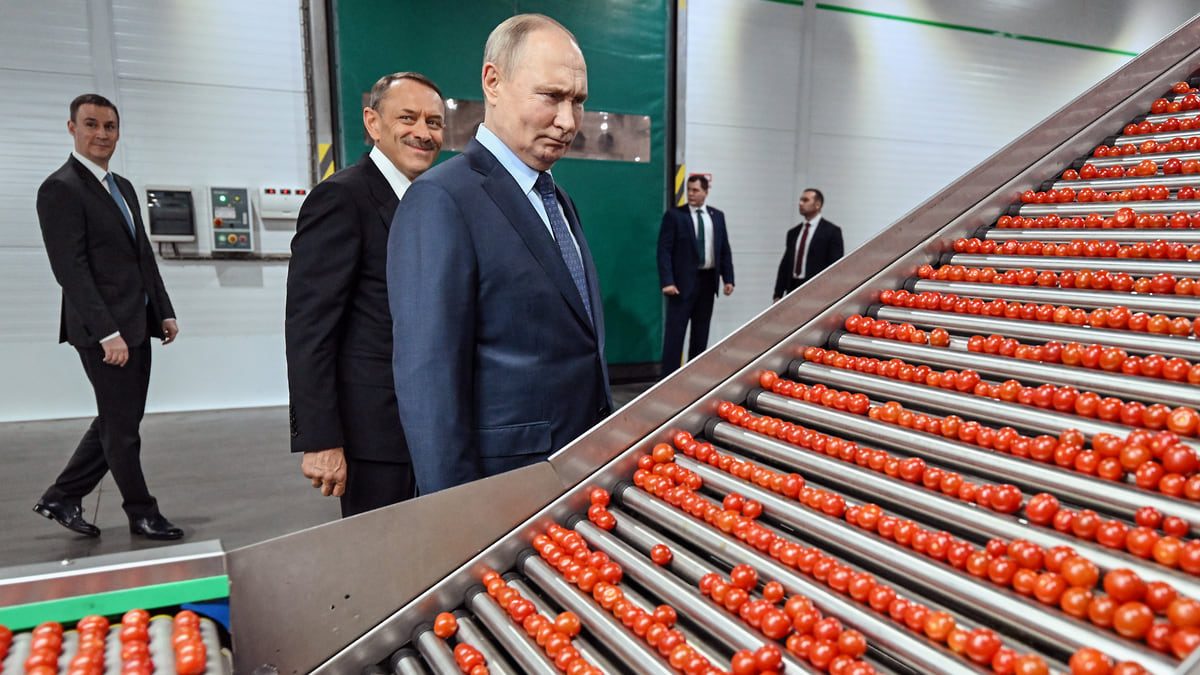 Путину показали работа, умеющего срывать помидоры: фото