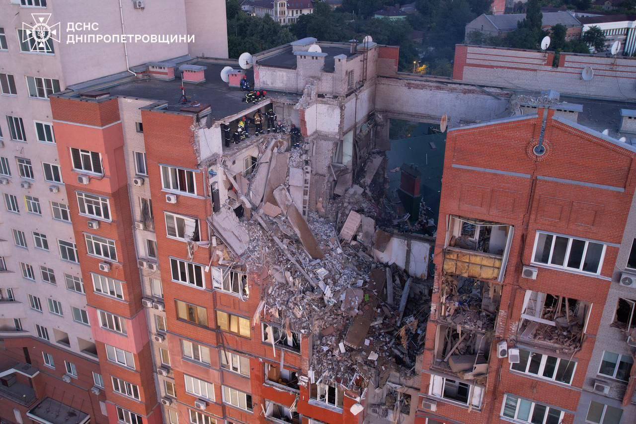 В Днепре возросло количество пострадавших в результате ракетного удара по многоэтажке ➤ Prozoro.net.ua
