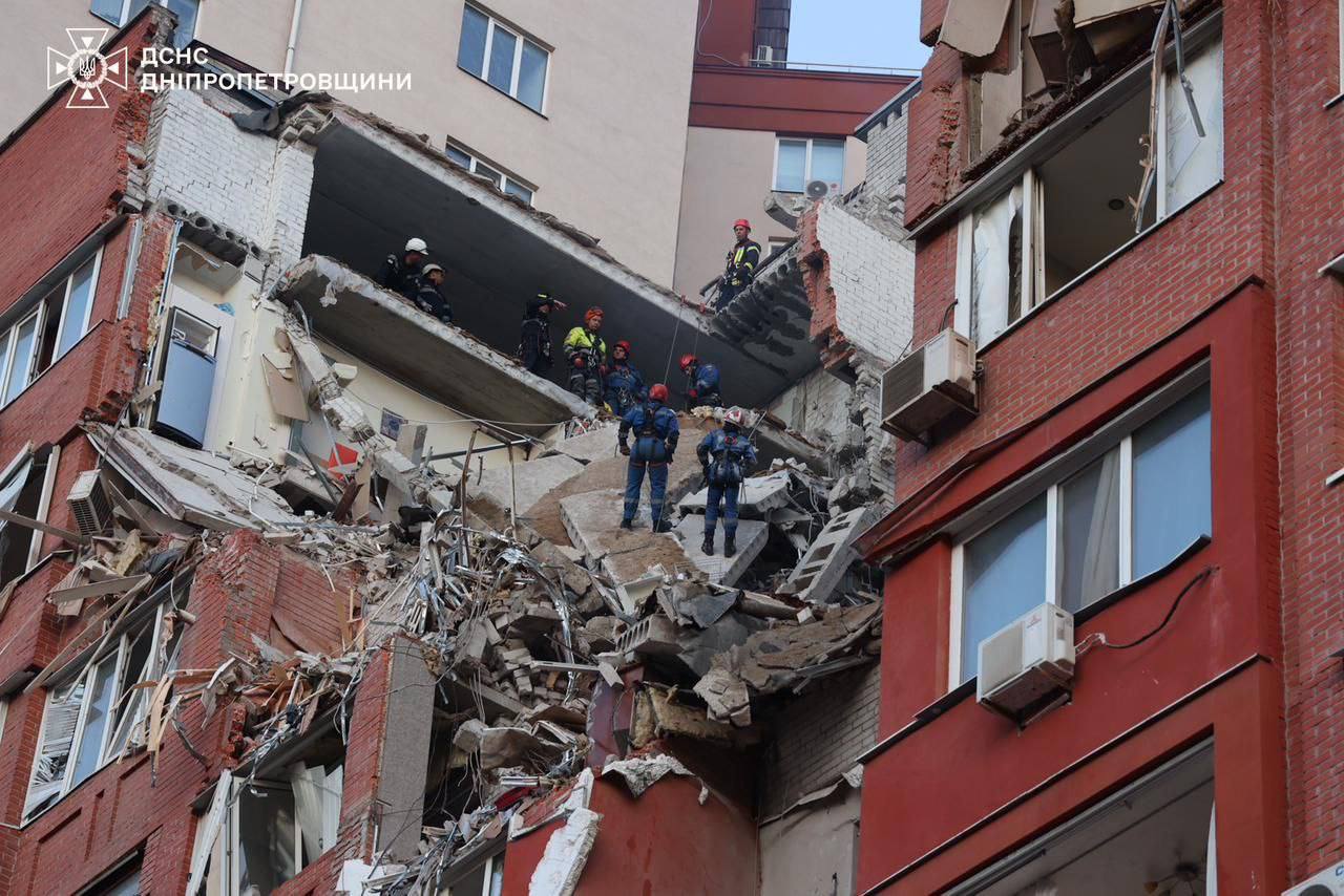 В Днепре возросло количество пострадавших в результате ракетного удара по многоэтажке