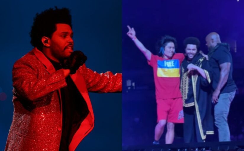 На концерте The Weeknd на сцену выскочил активист с призывом «Свобода Украине» ➤ Prozoro.net.ua
