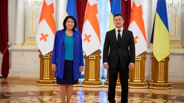Президент Грузии на митинге обратилась к Зеленскому