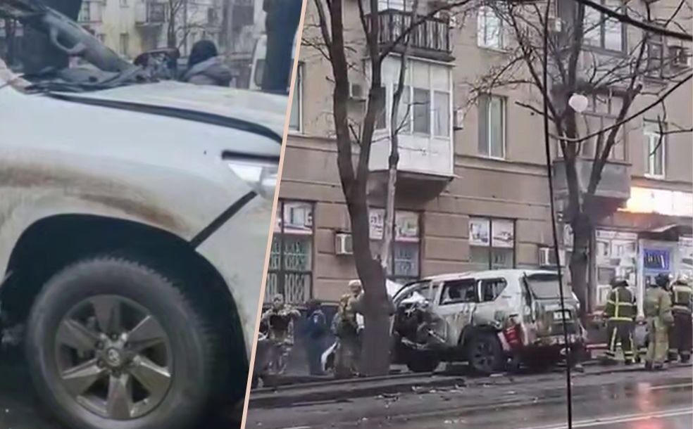 В Донецке взорвали авто начальника Еленовской колонии (фото, видео)