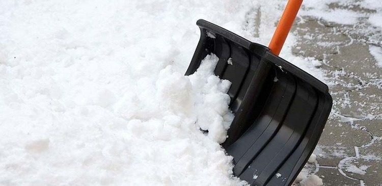 Смазали лопату — и легко убрали весь снег даже мокрый