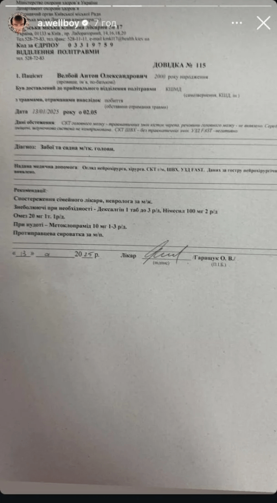 Відомий український співак заявив про побиття і показав травми на голові 4 Відомий український співак заявив про побиття і показав травми на голові