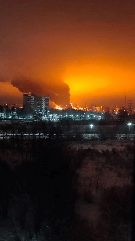Велетенські стовпи диму видно здалеку: в Ленінградській області зайнялася сильна пожежа (фото, відео)