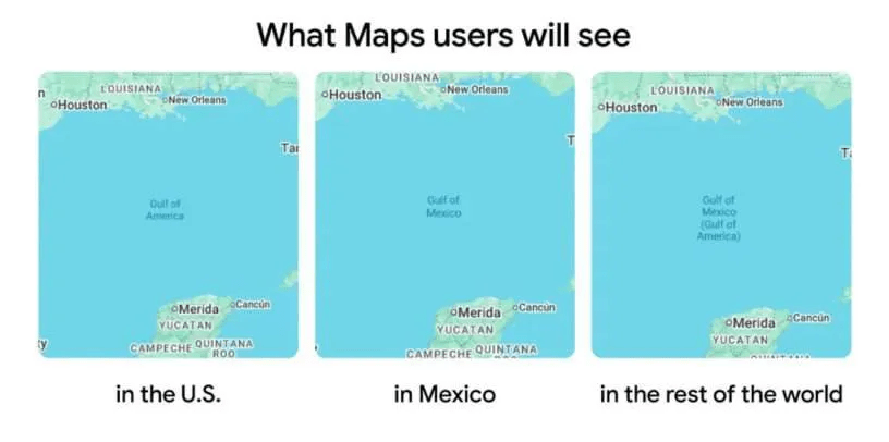 Користувачі в США побачили нову назву на Google Maps: Мексиканська затока стала Американською 3 Користувачі в США побачили нову назву на Google Maps: Мексиканська затока стала Американською
