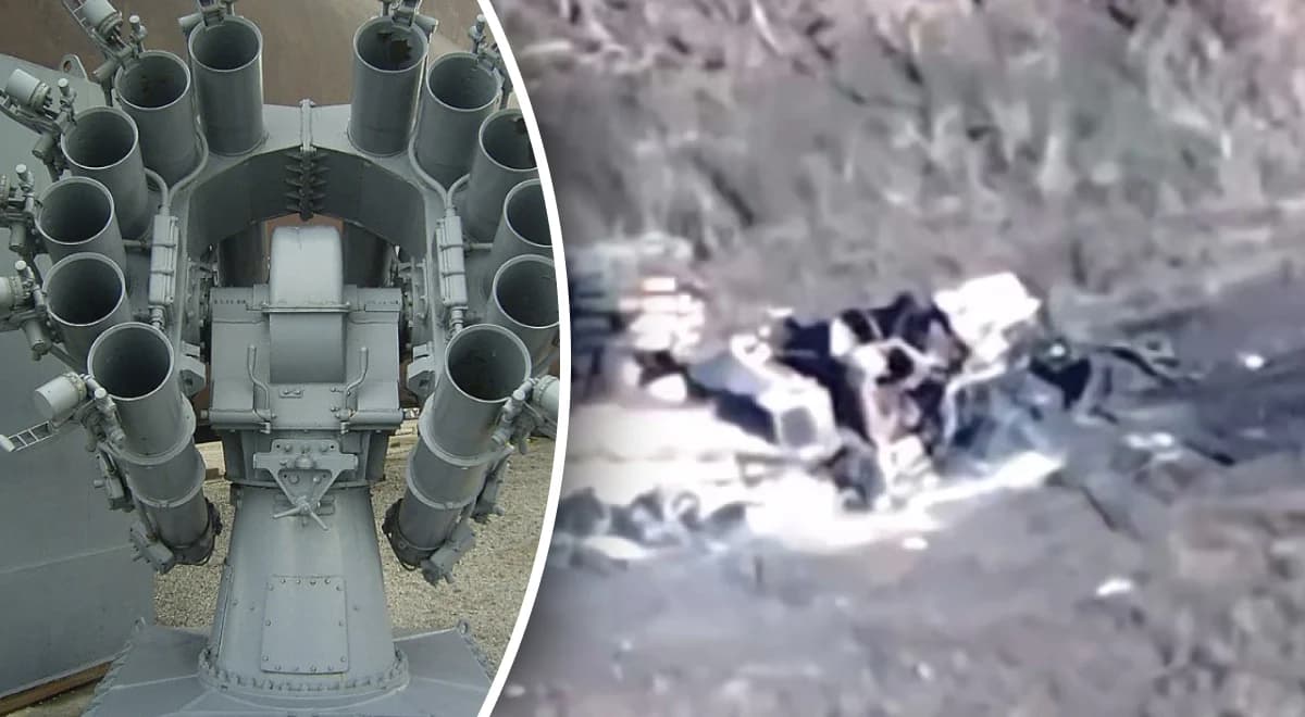 Воины ВСУ уничтожили редкий российский бомбомет «Смерч-2» на Донбассе (видео)