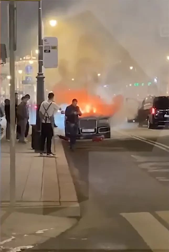Лімузин Путіна вибухнув у центрі Москви: фото та відео 4 Лімузин Путіна вибухнув у центрі Москви: фото та відео