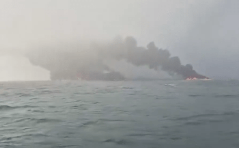 В Северном море столкнулись нефтяной танкер и грузовое судно: фото и видео ➤ Prozoro.net.ua
