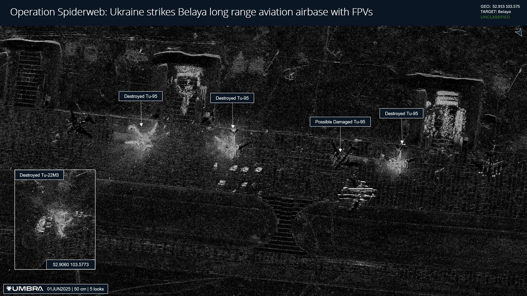 З’явилися перші супутникові знімки аеродрому Бєлая після атаки