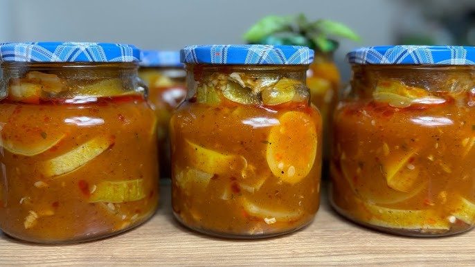 Кабачки с соусом на зиму: пошаговый рецепт