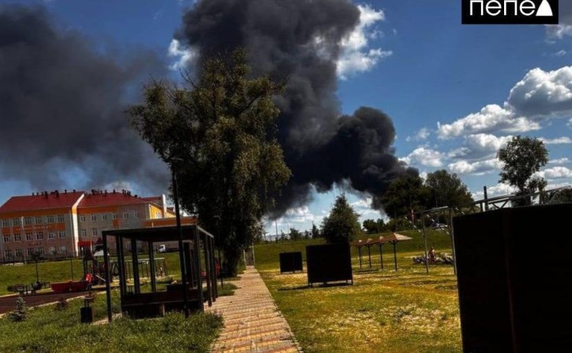 У Шебекіно після удару дронів спалахнув хімічний завод: дим було видно з Бєлгорода ➤ Prozoro.net.ua