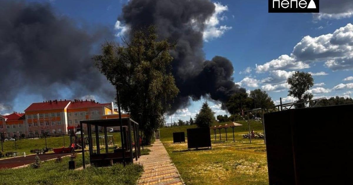 У Шебекіно після удару дронів спалахнув хімічний завод: дим було видно з Бєлгорода ➤ Prozoro.net.ua