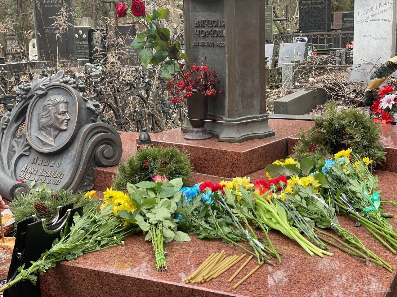 Увядшие букеты и гроздь калины: как выглядит могила Черновола