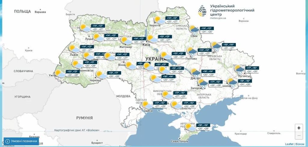 Літо триває: Гідрометцентр дав прогноз на найближчий тиждень