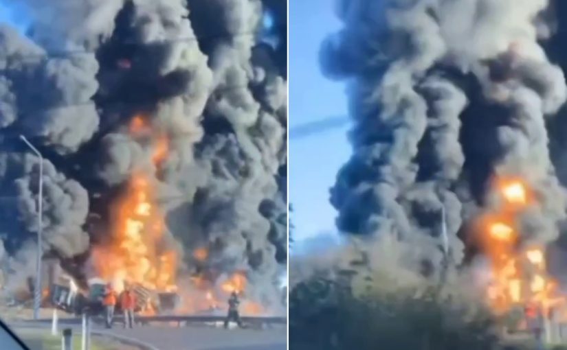 Потяг з пальним загорівся в Росії унаслідок ДТП (фото та відео) ➤ Prozoro.net.ua