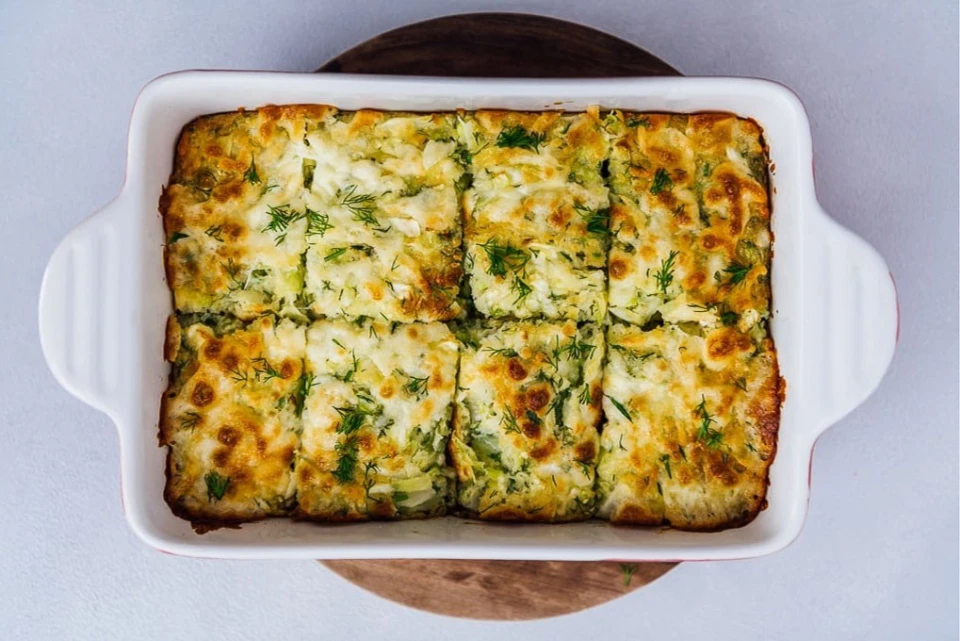 Ароматная овощная запеканка с куриным фаршем