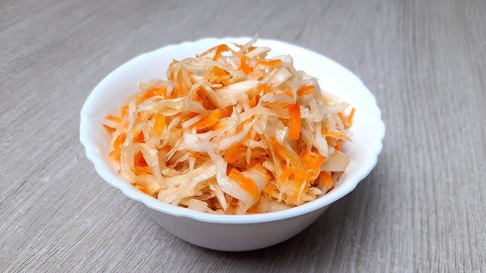 Хрустящая квашеная капуста без уксуса