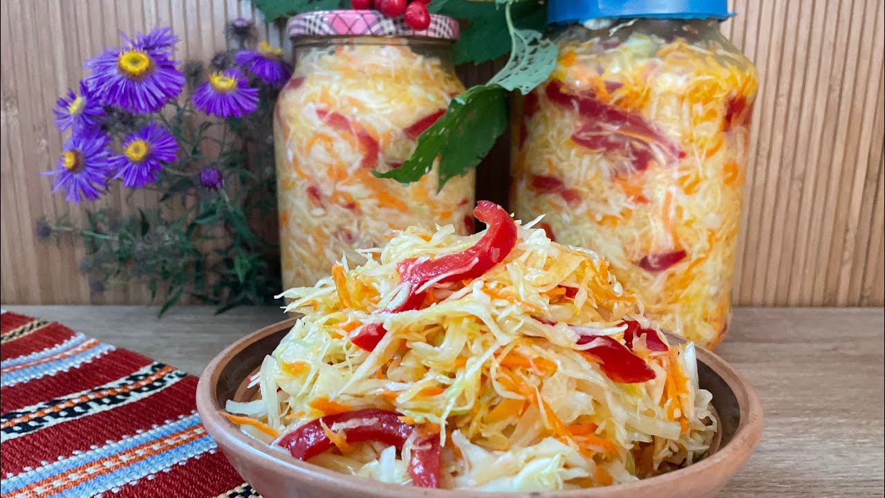 Салат із маринованої капусти на зиму