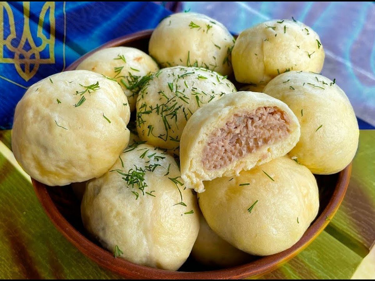 Полтавские галушки с мясом на пару