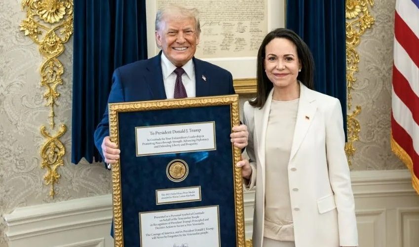 Мачадо передала Нобелевскую премию мира Трампу ➤ Prozoro.net.ua