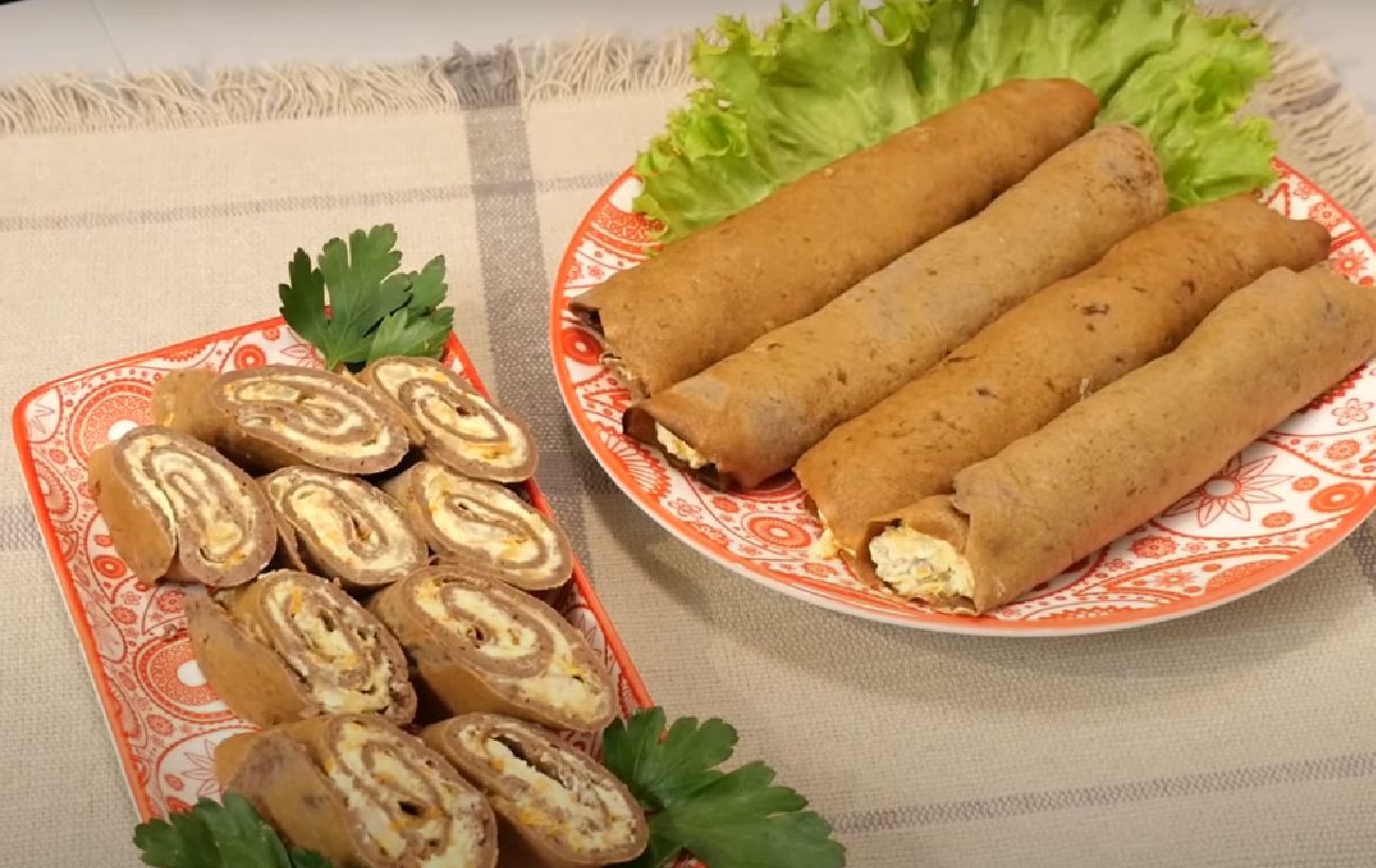 Печеночные блины с начинкой