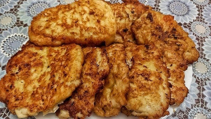Отбивные из курицы в луково-сырном кляре