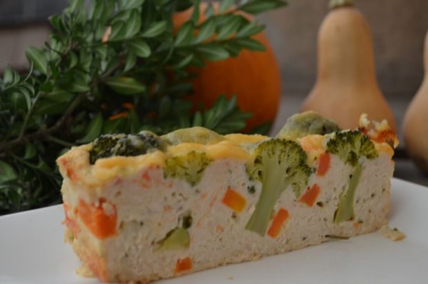 Нежная запеканка с брокколи и курицей