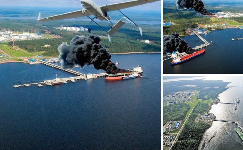 Дроны атаковали стратегический нефтепорт РФ (фото, видео) ➤ Prozoro.net.ua