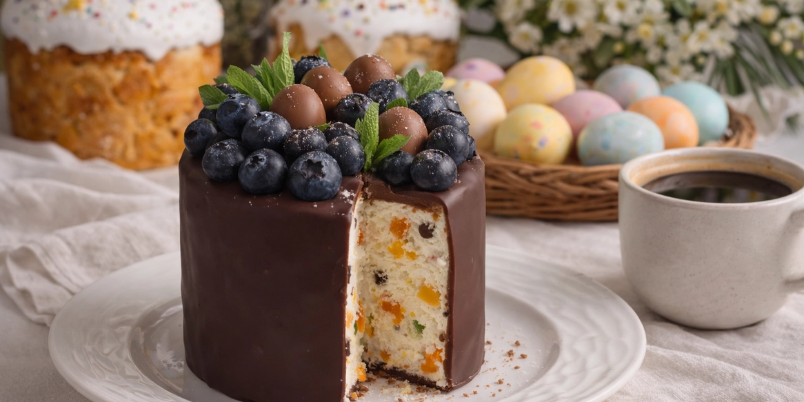 Творожная паска в шоколаде: оригинальная и вкусная