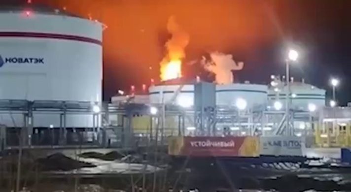 Дроны атаковали стратегический порт РФ и потопили корабль (фото, видео) ➤ Prozoro.net.ua