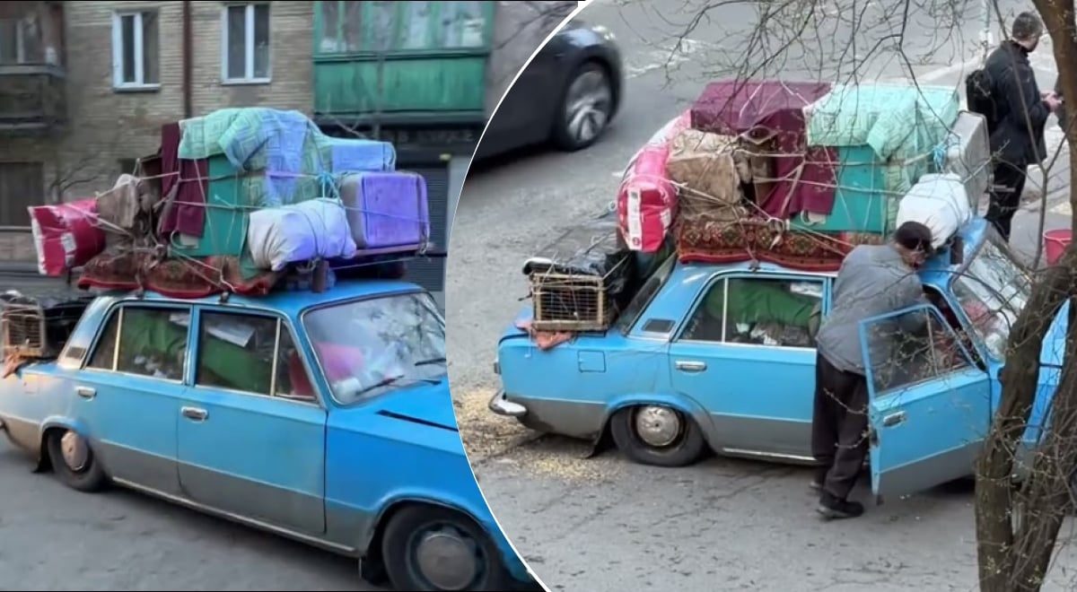 «Тягли як барона»: пенсіонер з Донбасу врятував від війни 18 курей і собаку