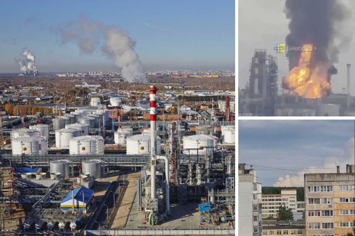 Масштабна пожежа спалахнула на одному з найбільших НПЗ Росії у Тюмені (відео)