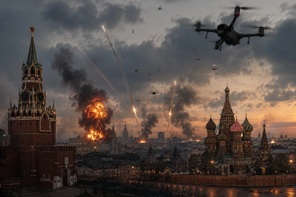 Третий удар за пять дней: Москву и Подмосковье массированно атаковали БПЛА (видео)