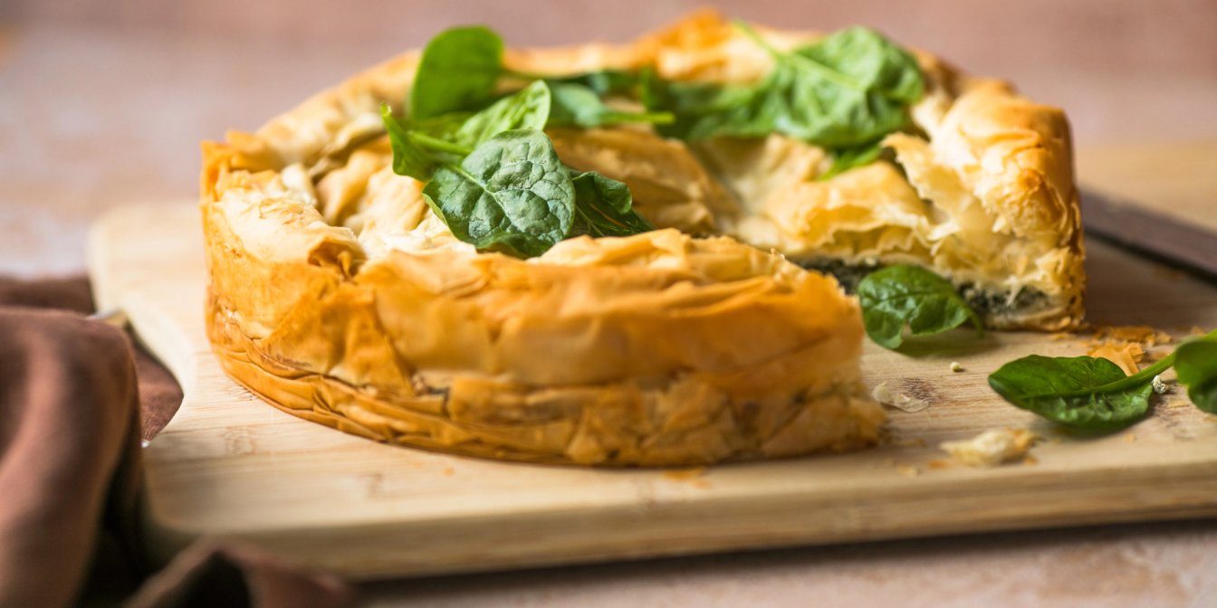 Кабачковый пирог с фетой и пармезаном