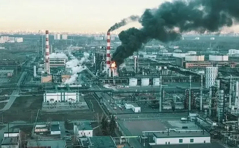 Московский НПЗ горит в Капотне после взрывов (видео, фото) ➤ Prozoro.net.ua